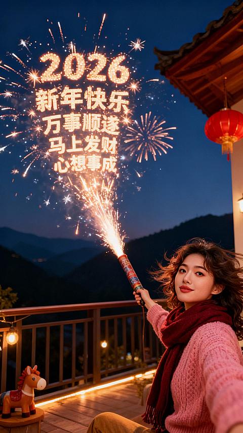 绚丽烟花字 | 26年开局炸出好运
