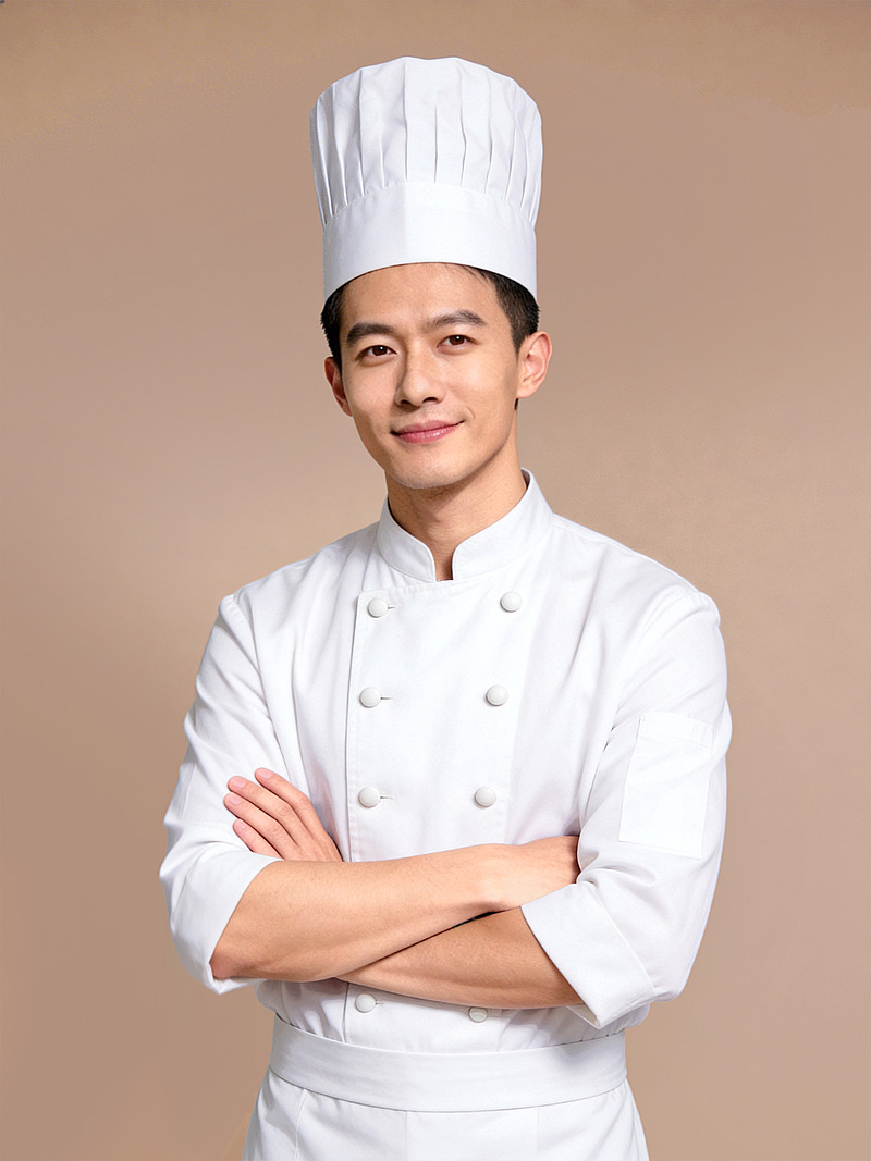 专业正式风厨师温暖男性职业形象照
