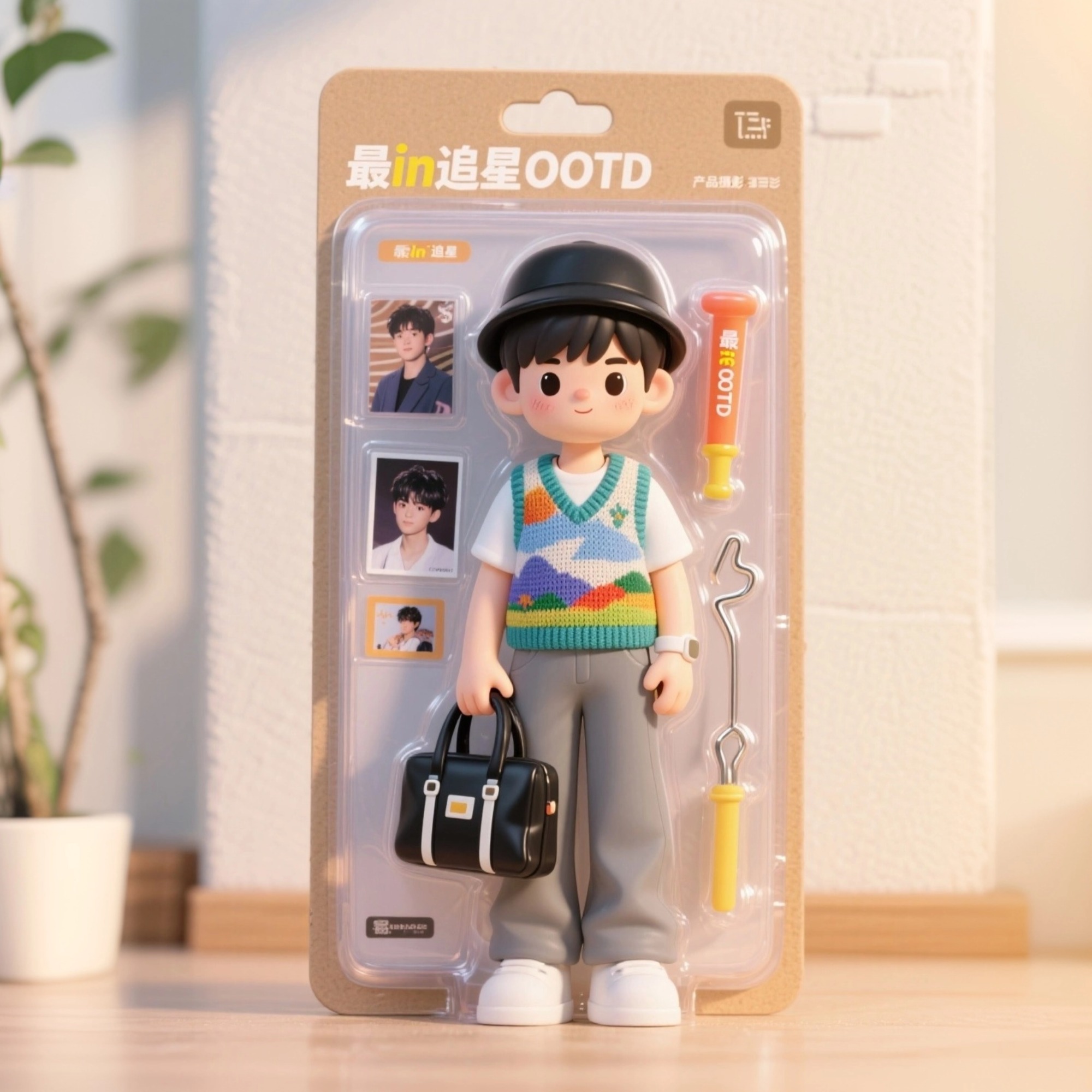 3D旅行ootd盲盒吊卡/毛毡风