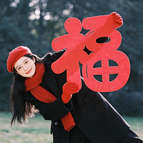 新春祝福剪纸头像照