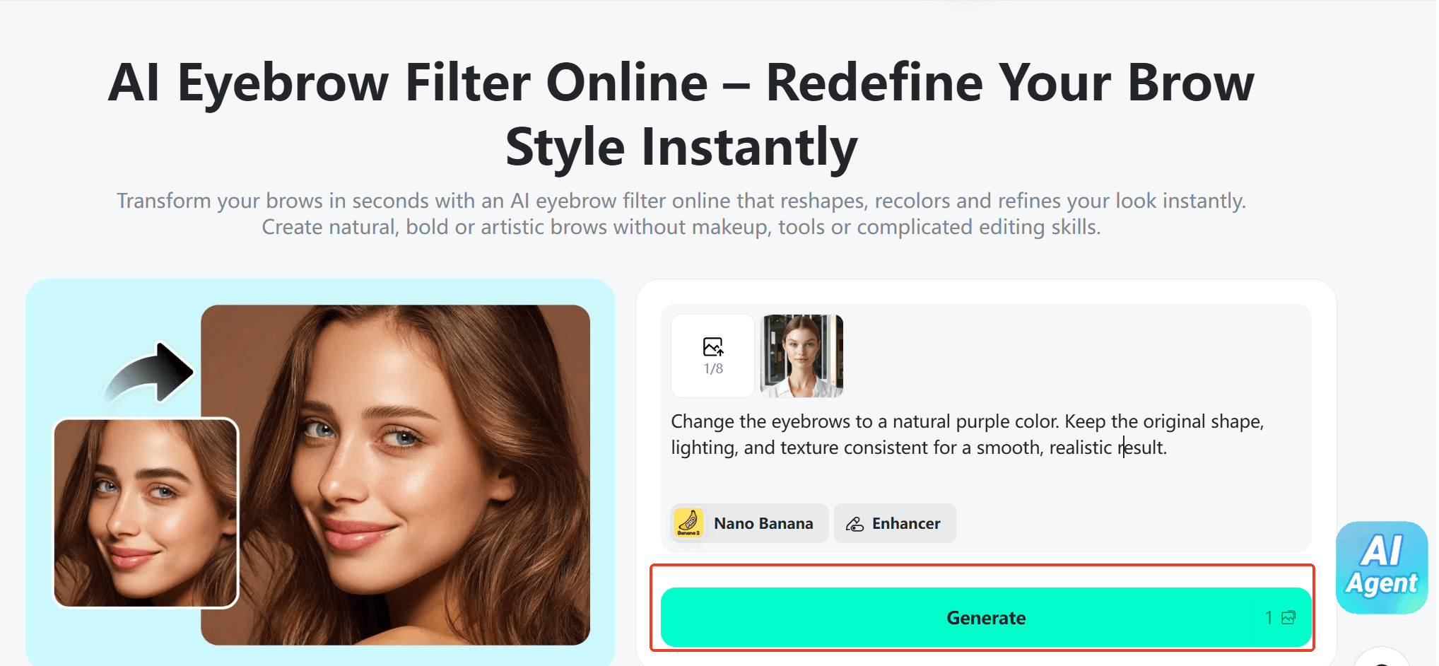 generate eyebrow color image on insMind