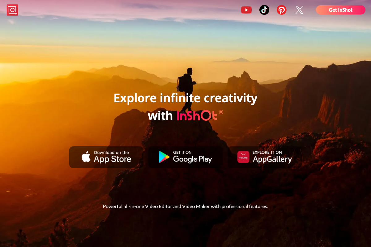 InShot official website screenshot