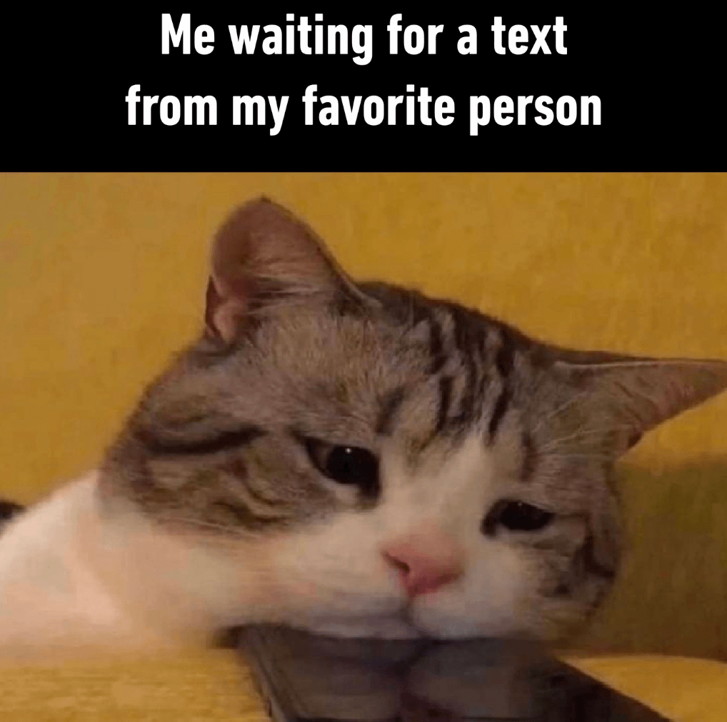 He hasn&rsquo;t replied in 3 minutes.