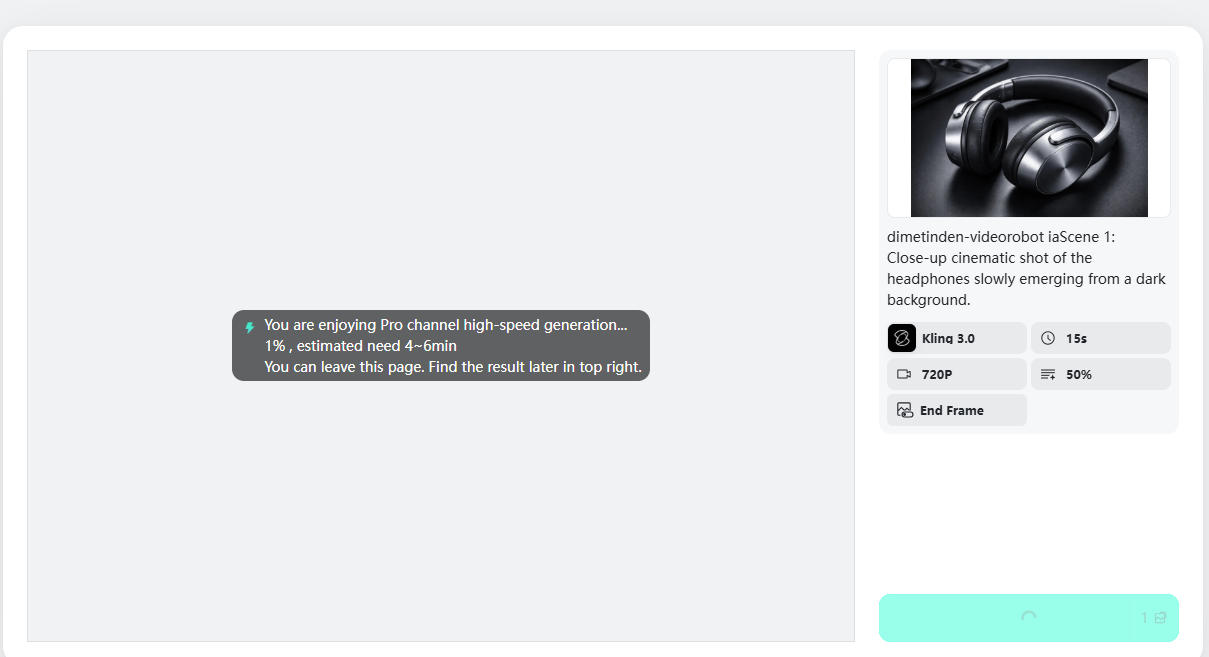 AI marketing video generated from photo and ready for generate