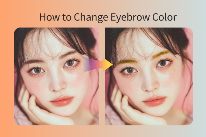 How to Change Eyebrow Color in Photos Online with AI
