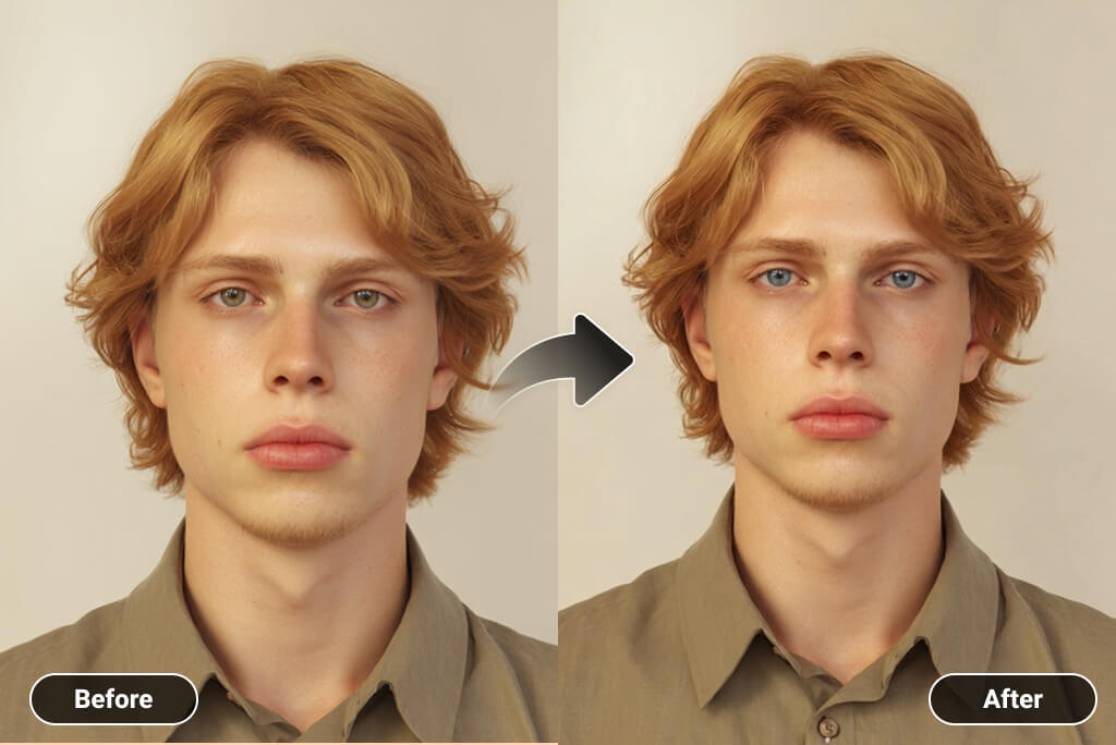 Apply Blue Eye Filter to Your Photo in One Click