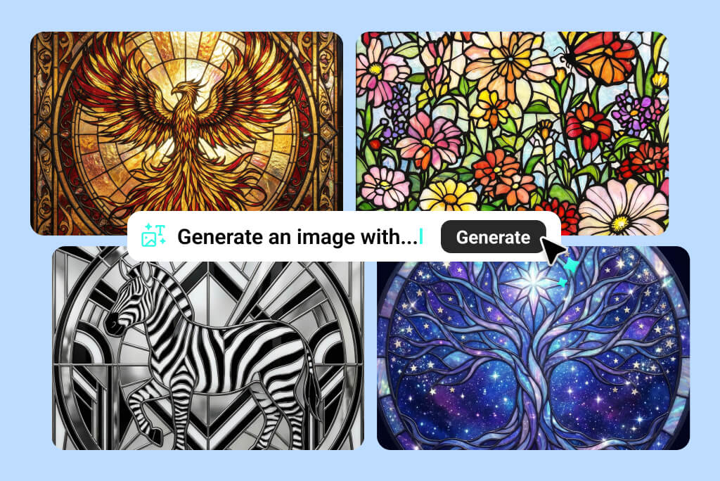 AI Stained Glass Generator - Turn Text/Photo to Stained Glass Art Instantly