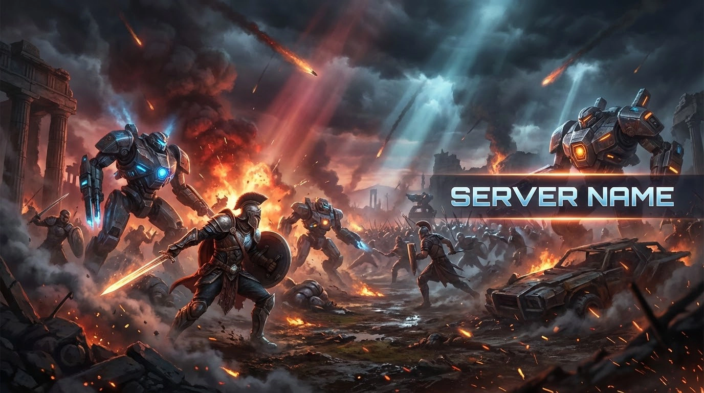 An example of gaming server banner created by insMind