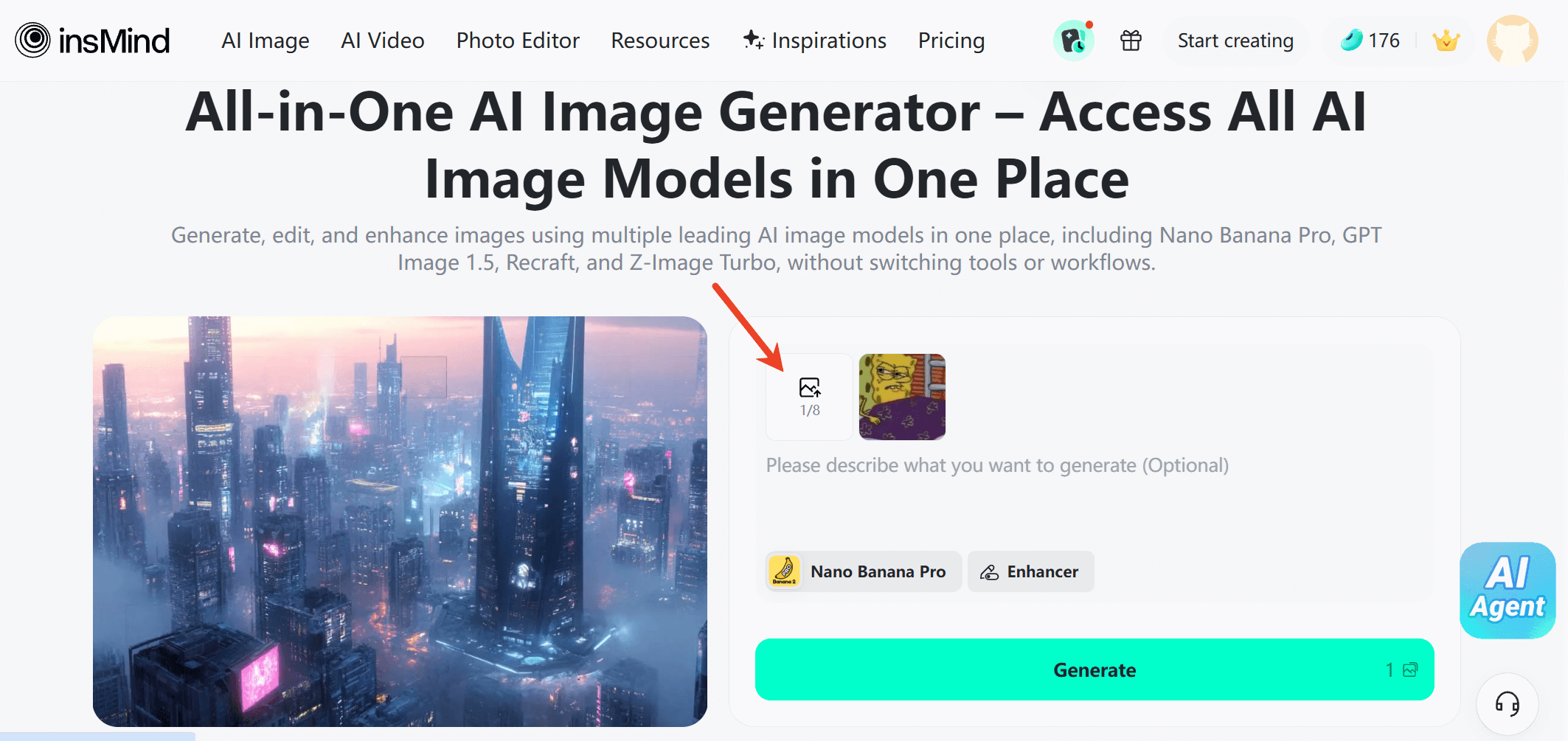 Upload Your Image or Start From Text