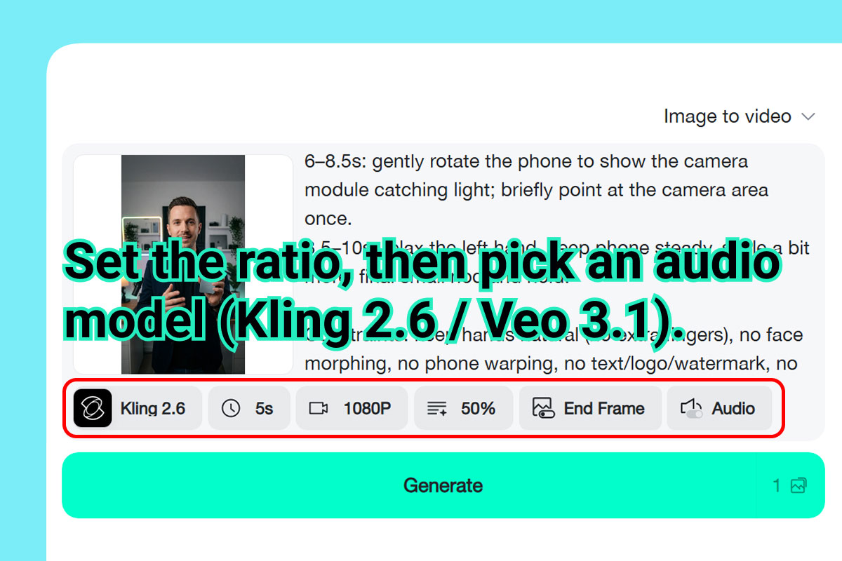 Step 3: Adjust Video Settings & Choose AI Model