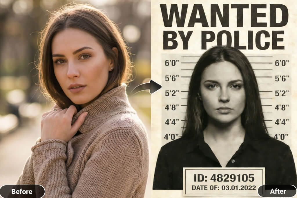 Transform Your Photos into Realistic Mugshots