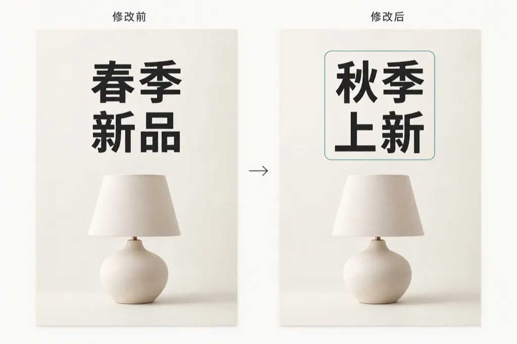AI 图片改字,在线修改图片中的文字