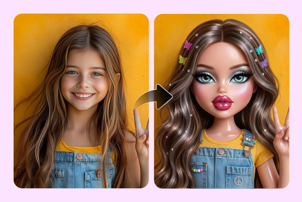 Instant Bratz Doll Transformation from Your Photos Instant Bratz Doll Transformation from Your Photos