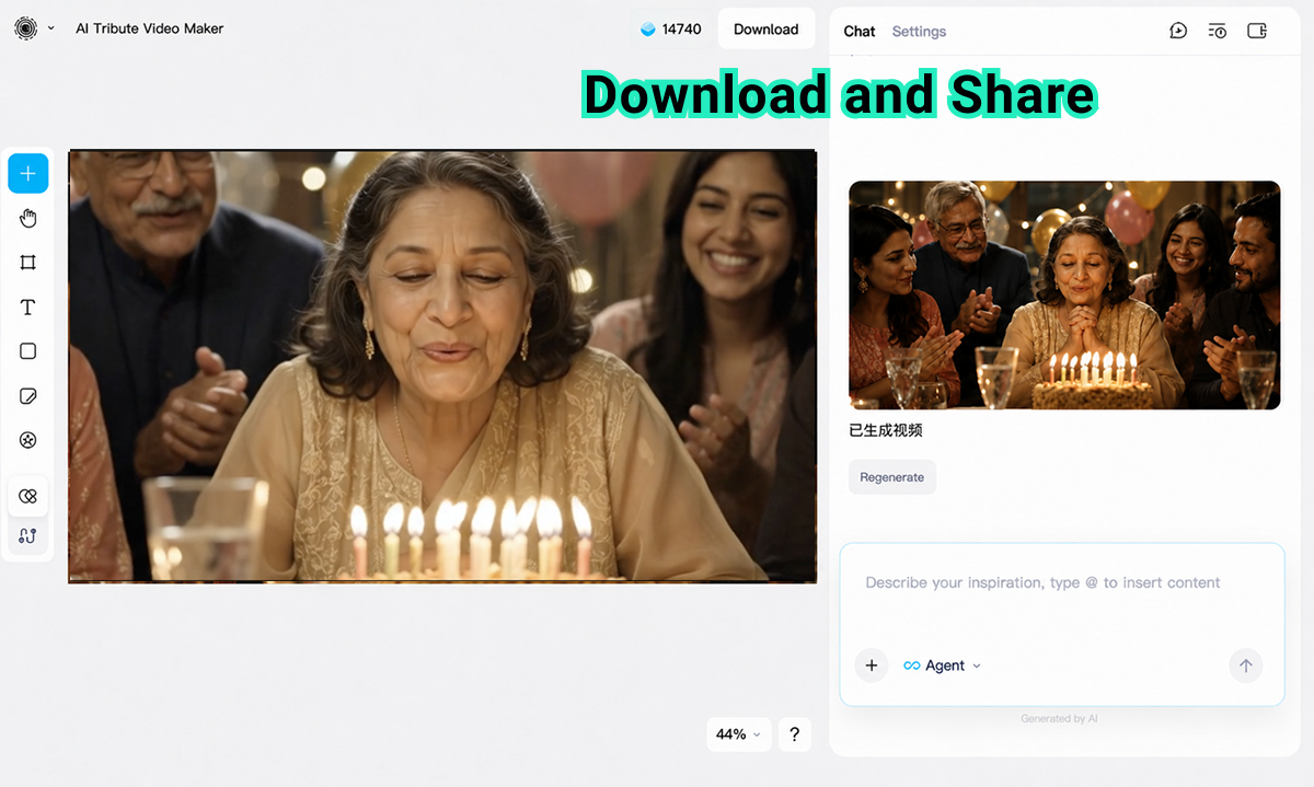 Download Tribute Video Download and share the finished tribute video