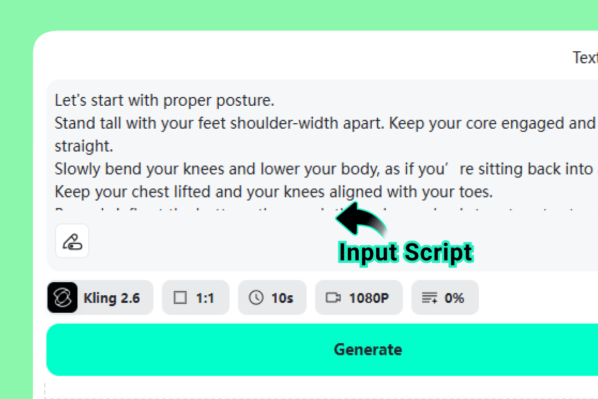 Step 1: Paste or Write Your Script