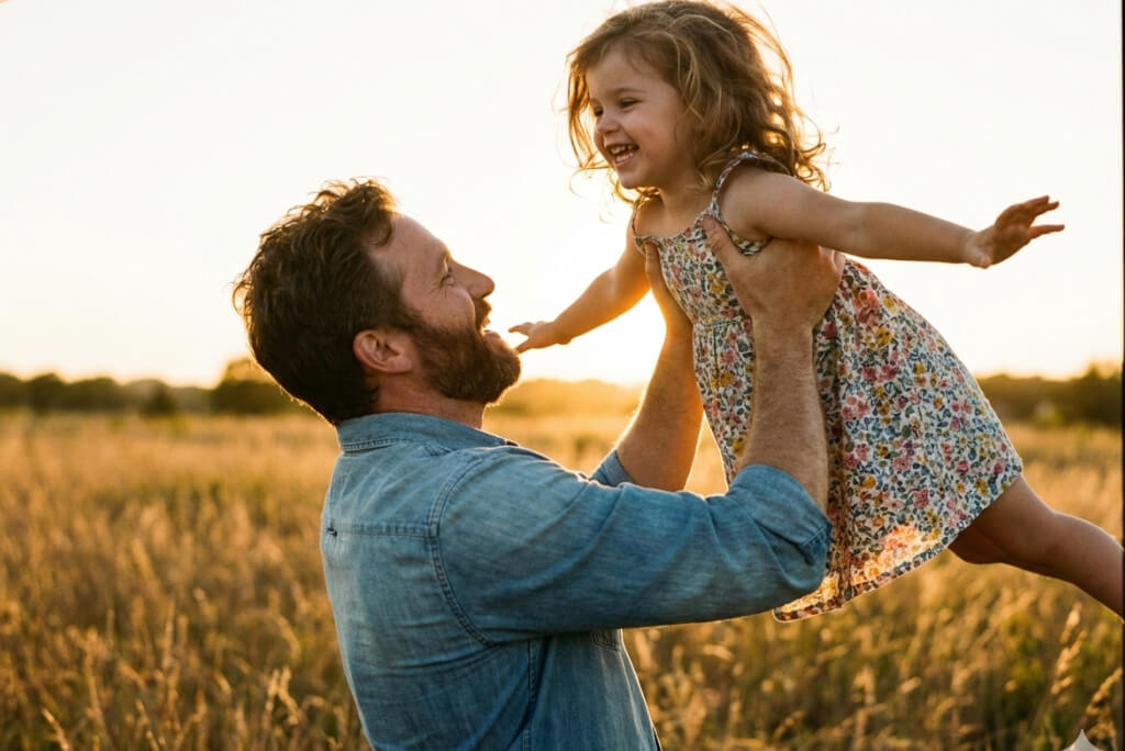 Tender Father-Daughter Moment Tender Father-Daughter Moment