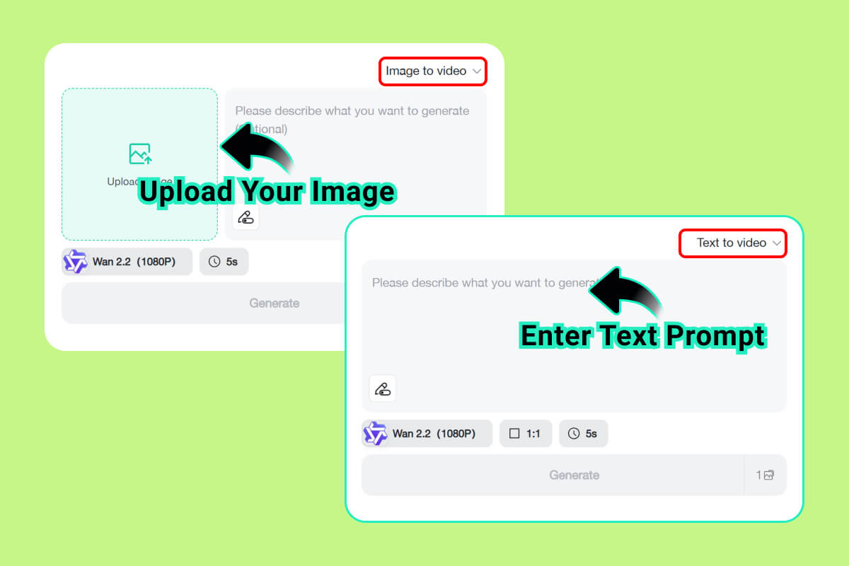 Step 1. Enter a Prompt or Upload an Image