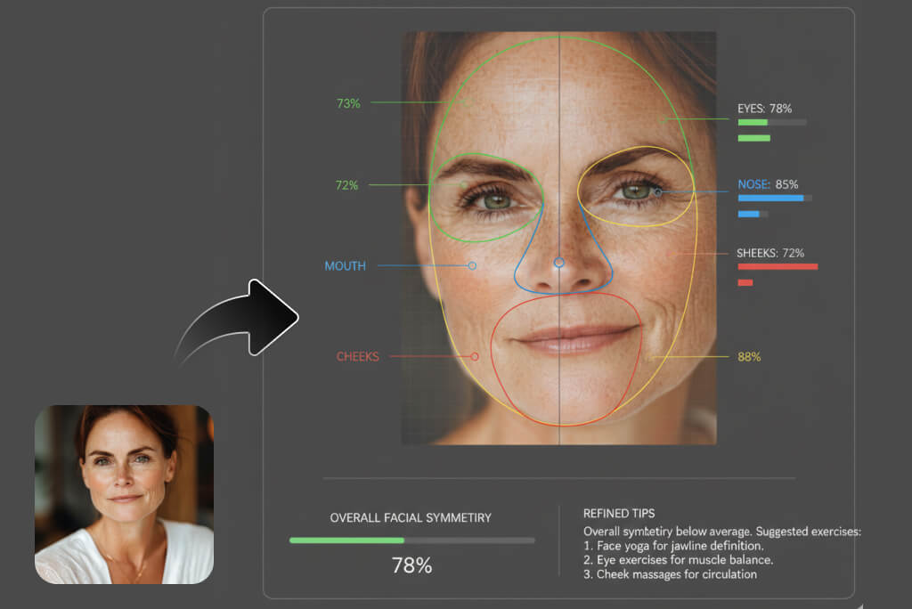 Instant Analysis of Facial Symmetry from Photos