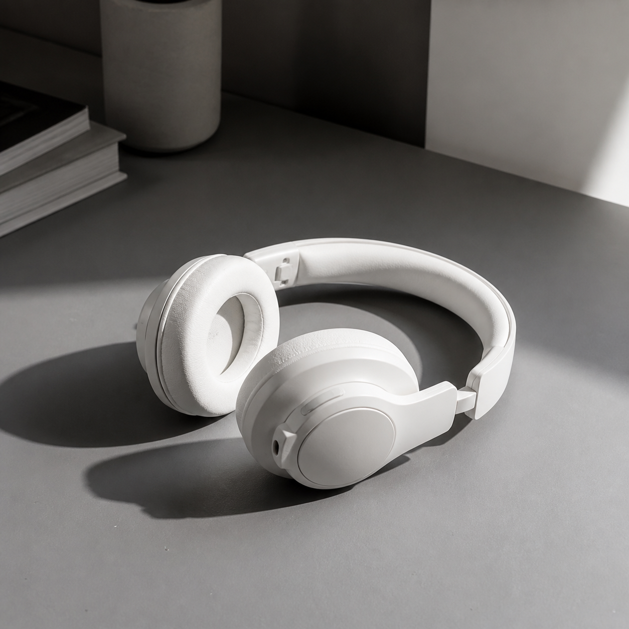 Headphones product realistic photo example
