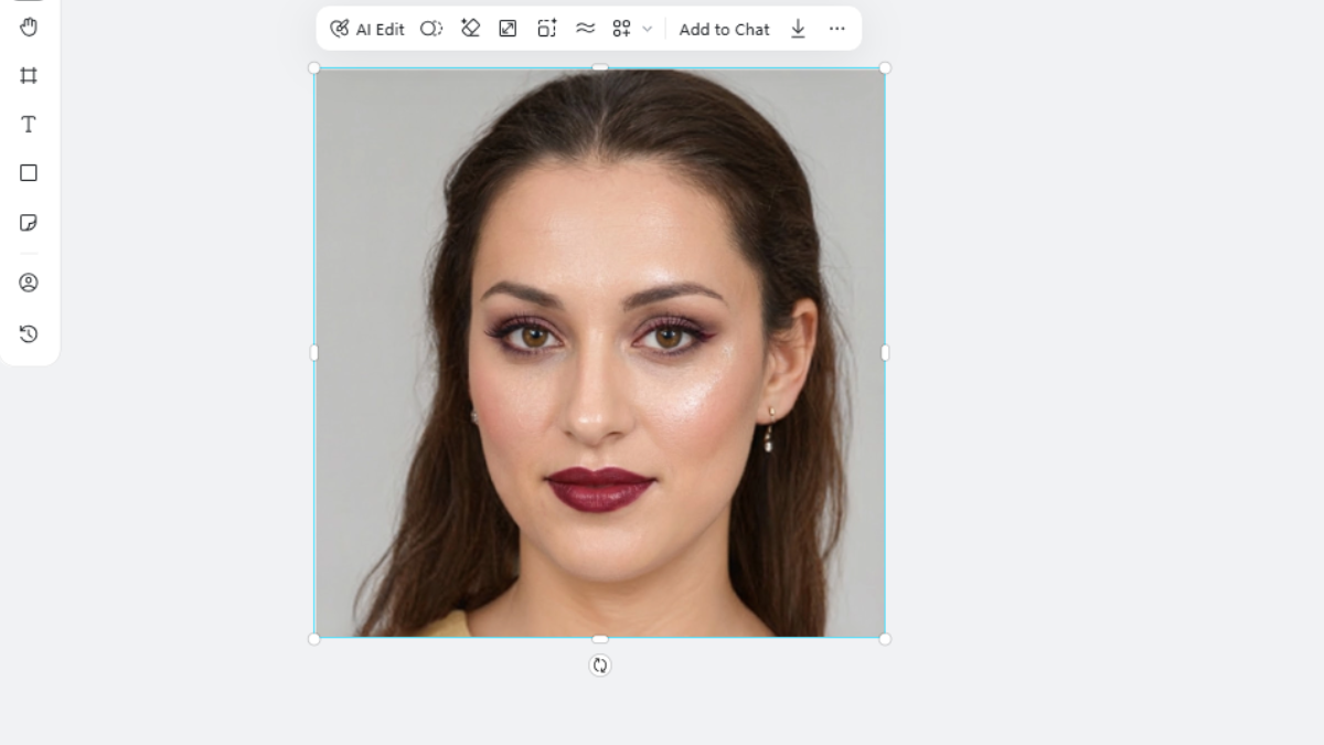 previewing generated Christmas makeup look in insmind editor previewing generated Christmas makeup look in insmind editor