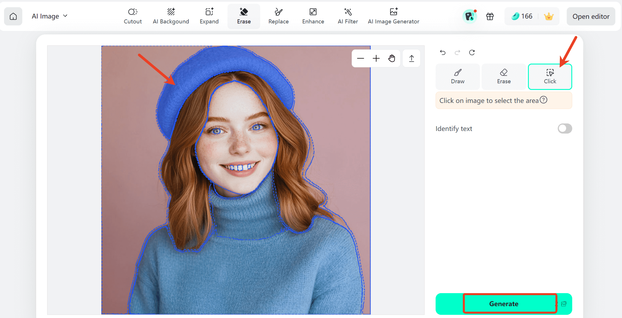 Select object by clicking