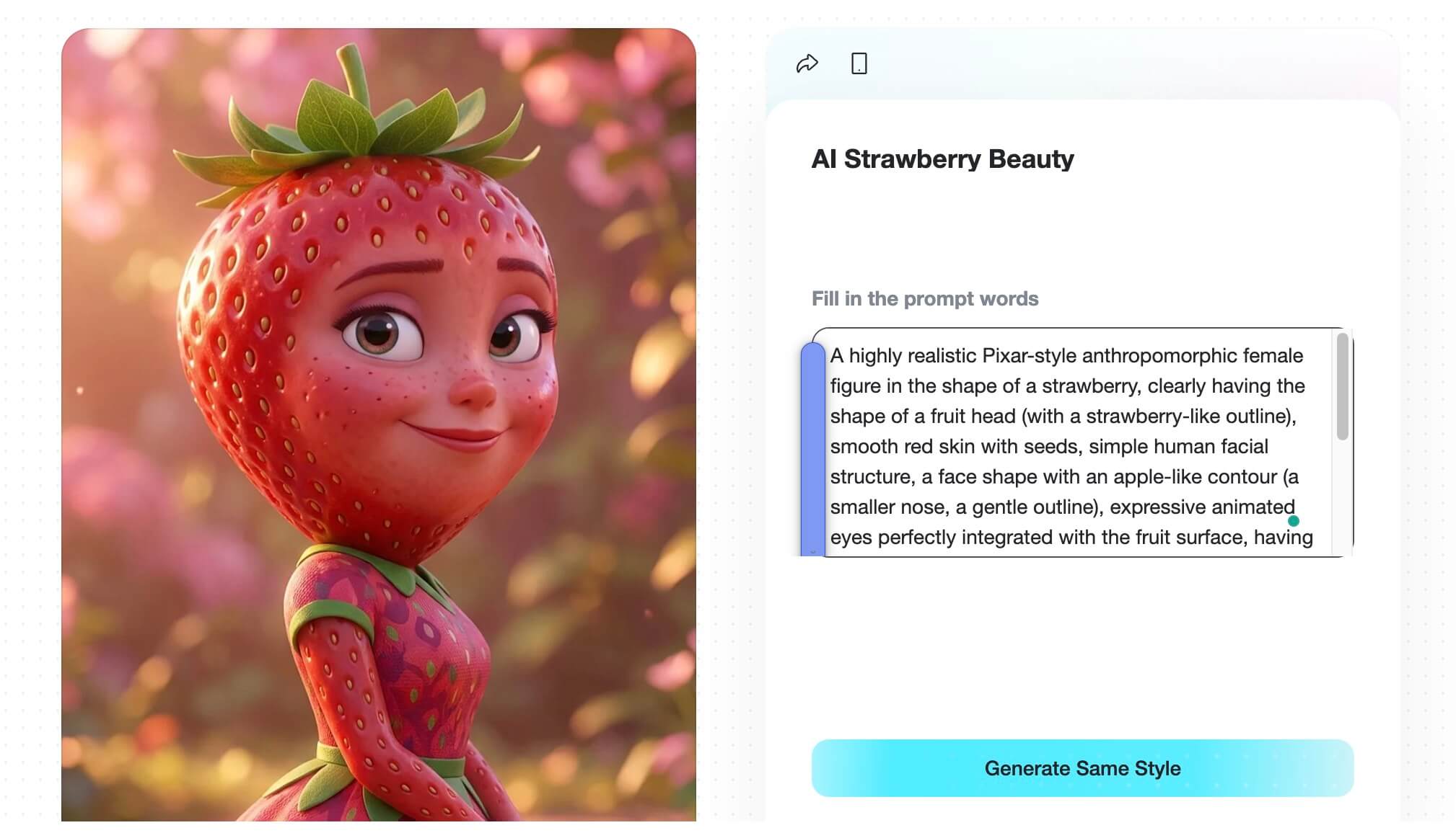 Generate an AI Fruit Image