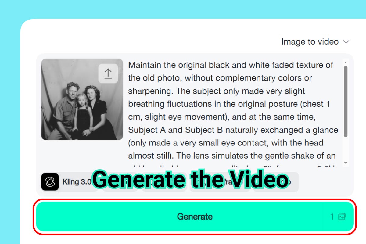 Шаг 3: Сгенерируйте Видео