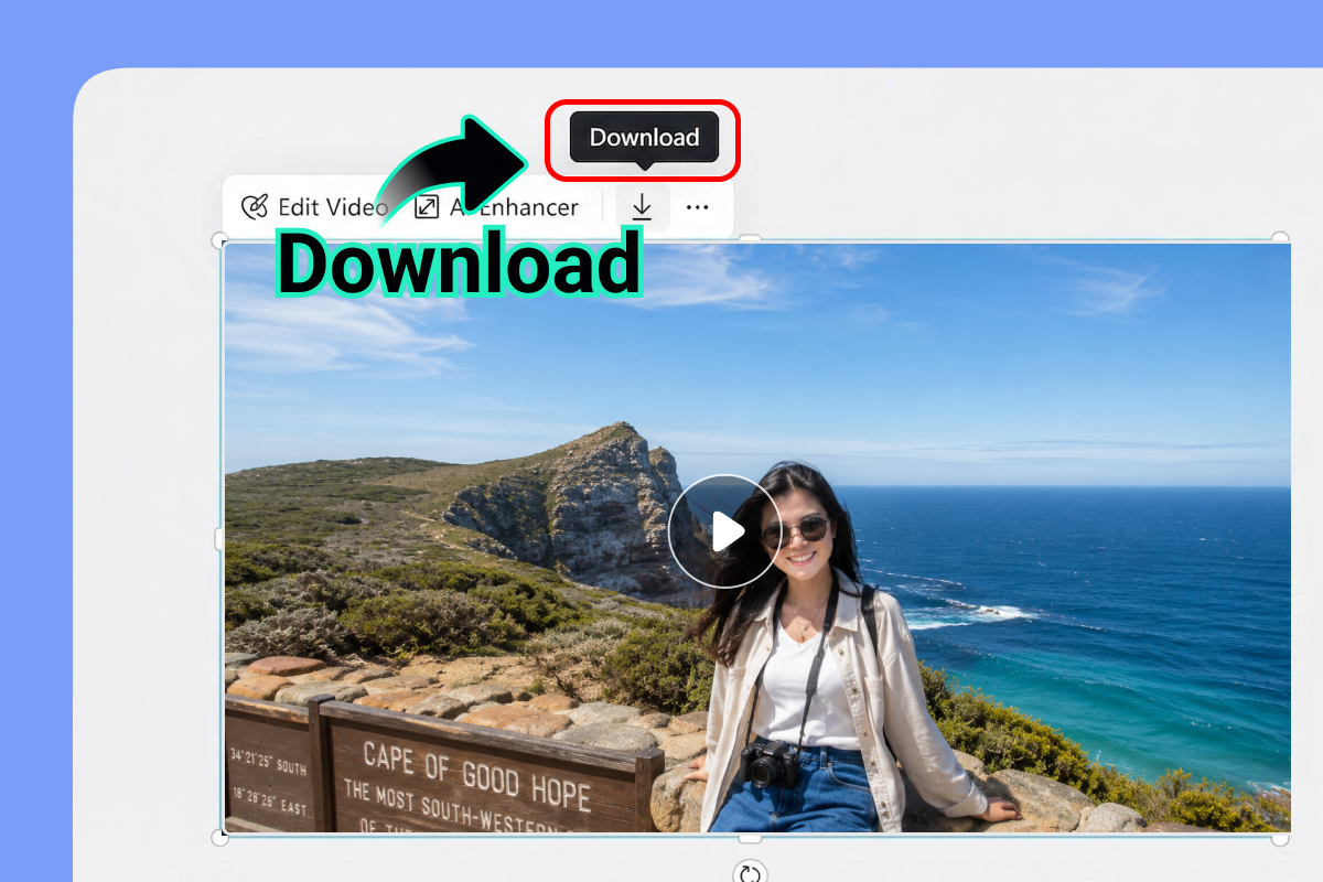 Download the final AI travel video