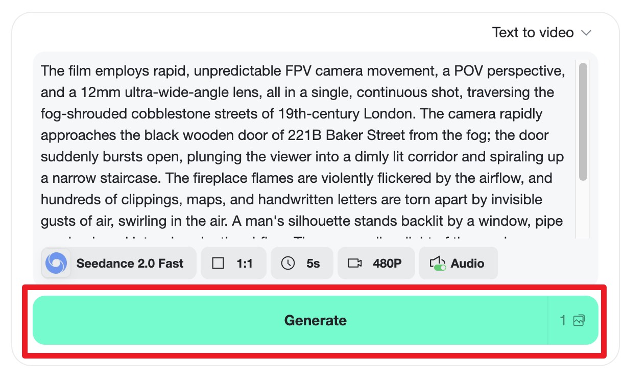 Click the Generate Button Click the Generate Button