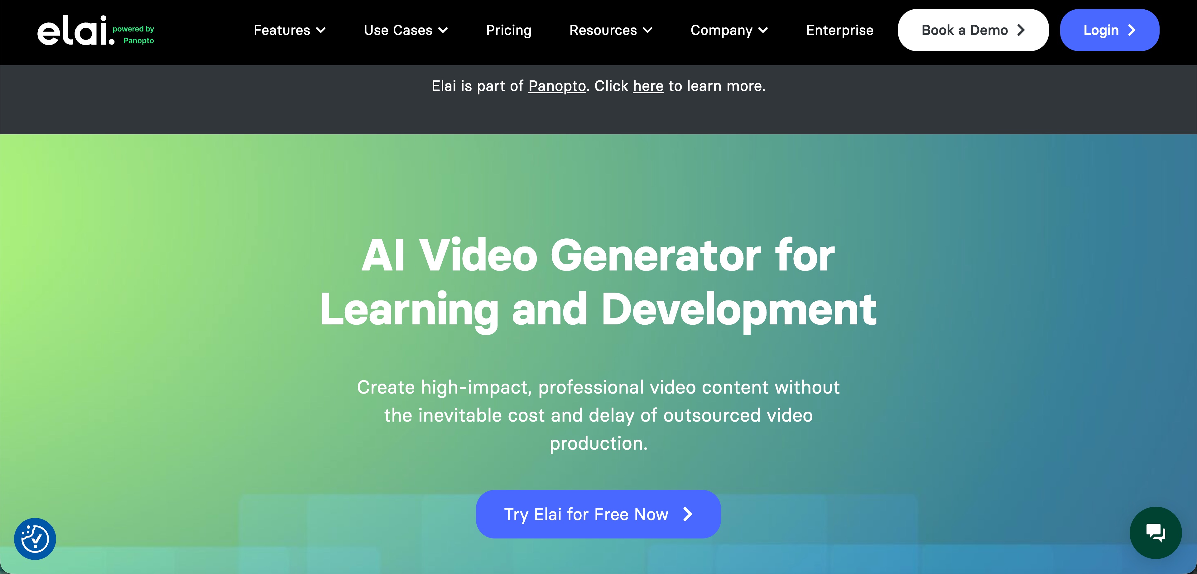 Elai official website interface screenshot