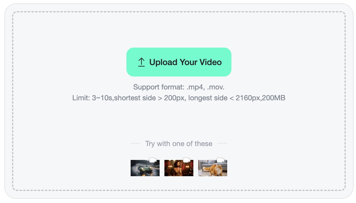 Upload your video for ai edit