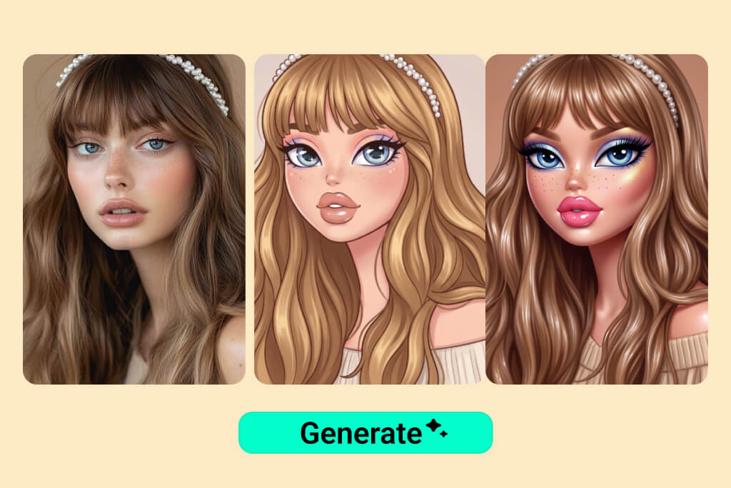 AI-Powered Bratz Filter with Customization Options AI-Powered Bratz Filter with Customization Options
