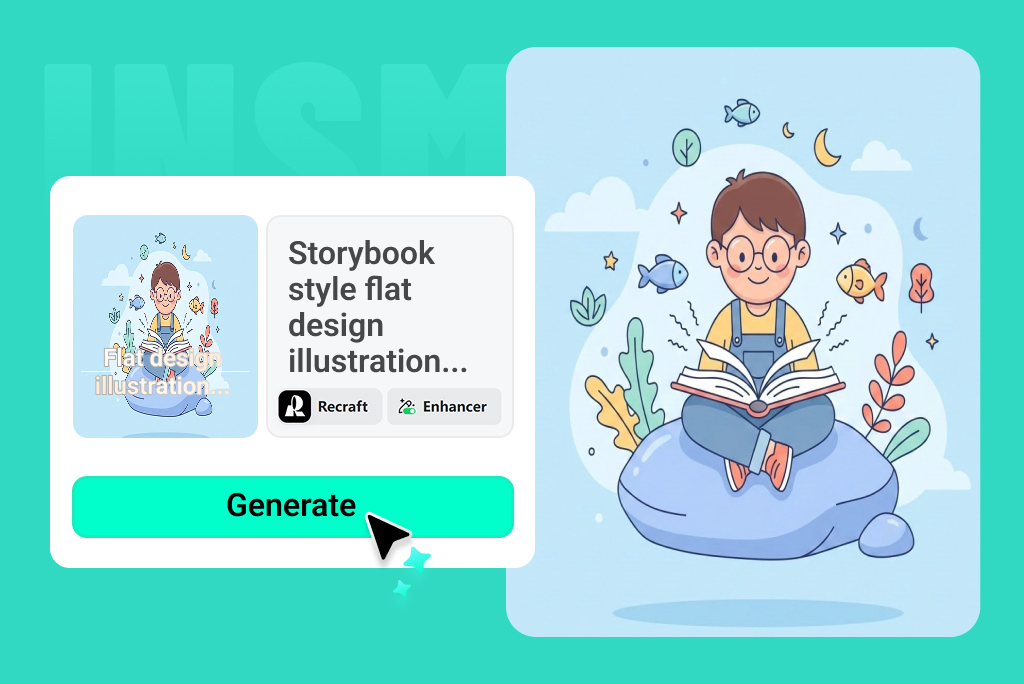 AI Flat Illustration Generation