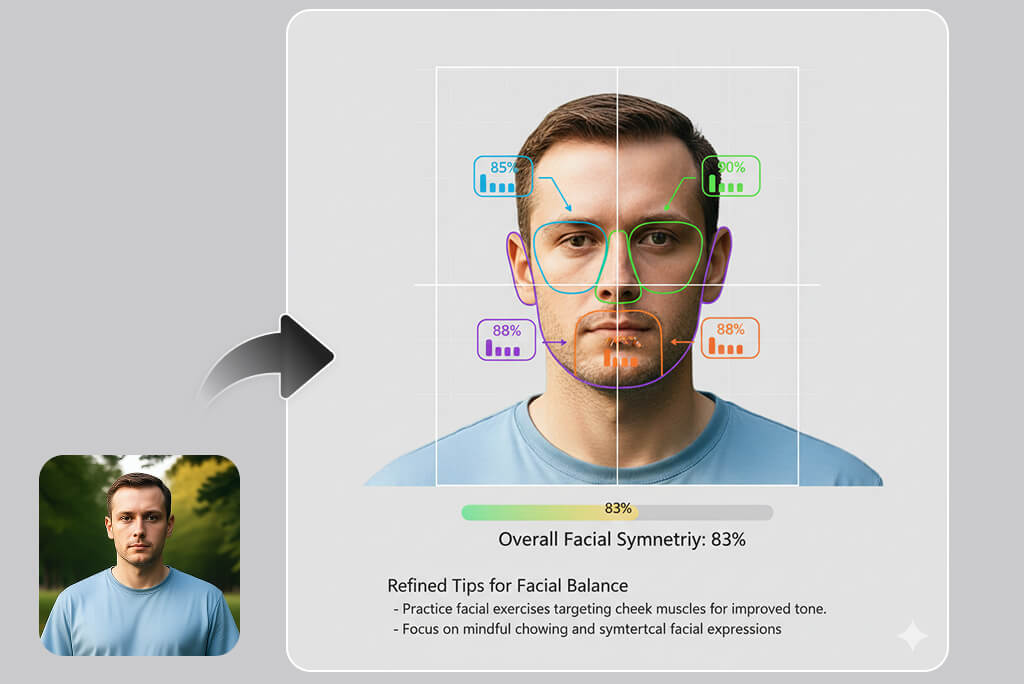 Precise Face Symmetry Checker with AI