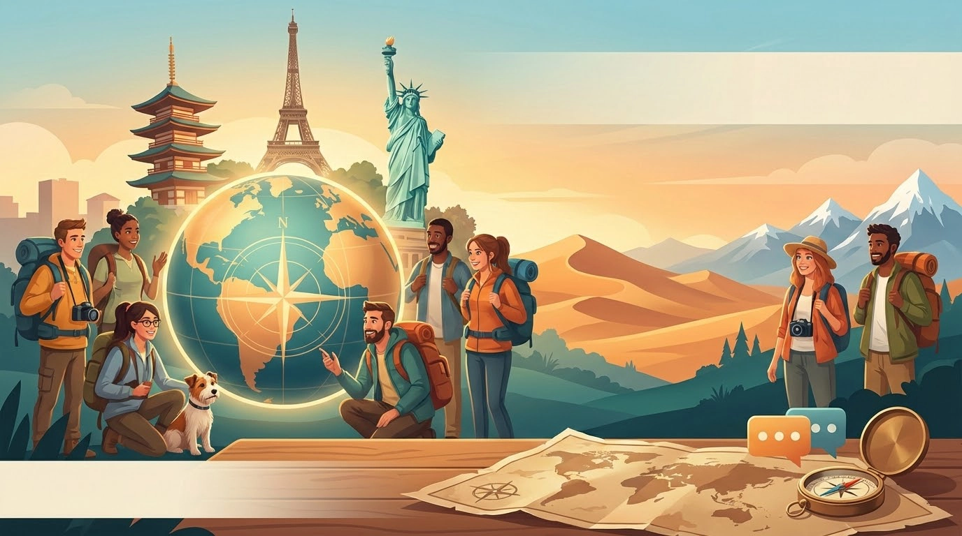 An example of travel server banner&nbsp;created by insMind