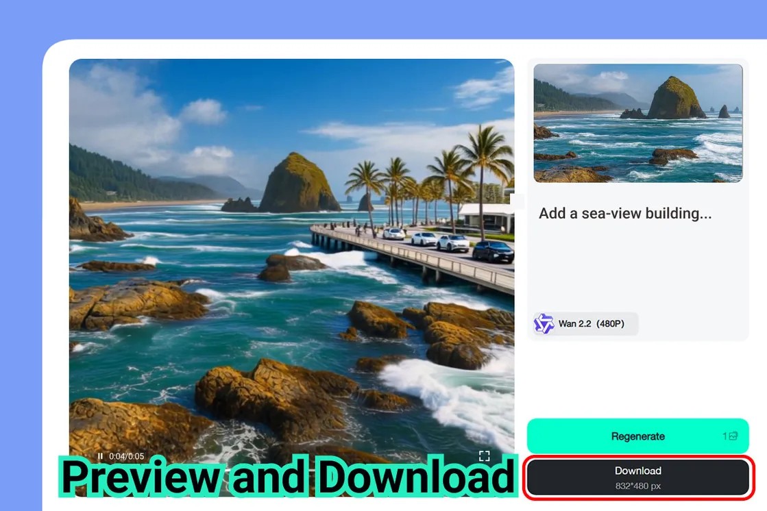 Create and download your edited video