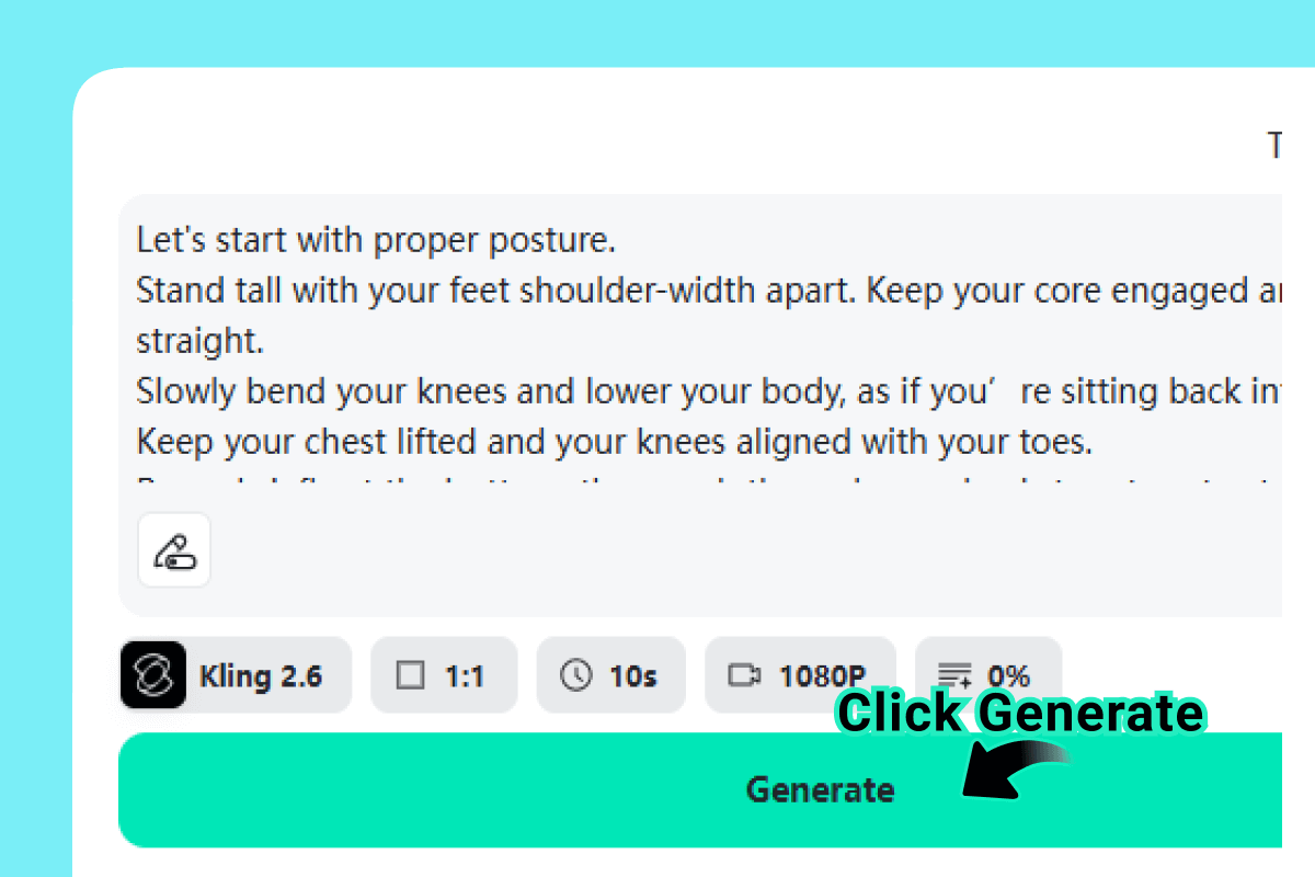 Step 3: Generate Video from Script with AI