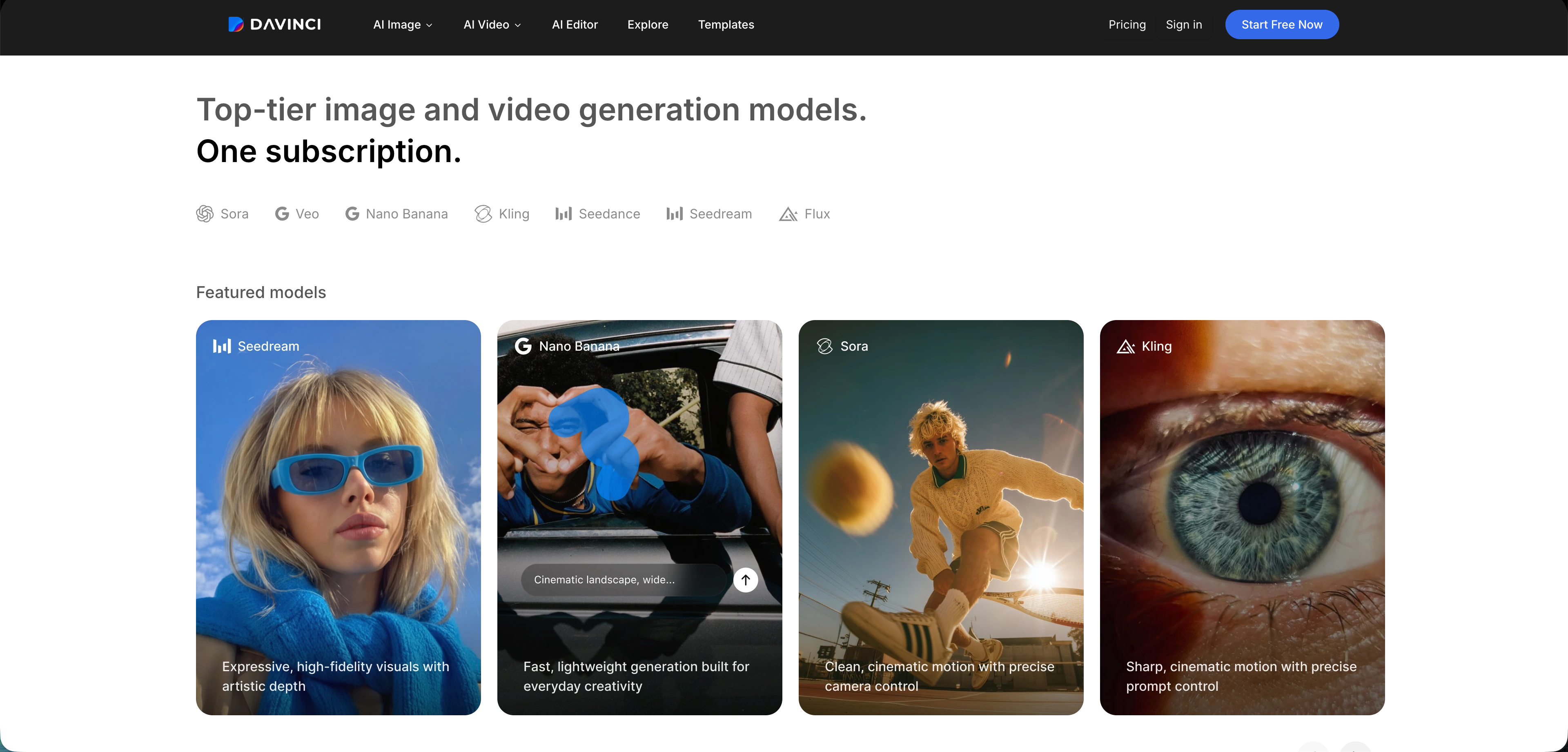 DaVinci Resolve official website screenshot