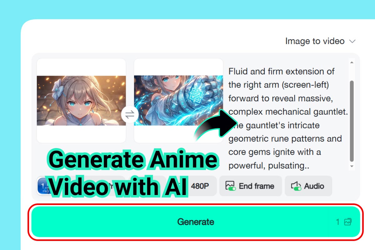 Langkah 3. Hasilkan Video Anime dengan AI