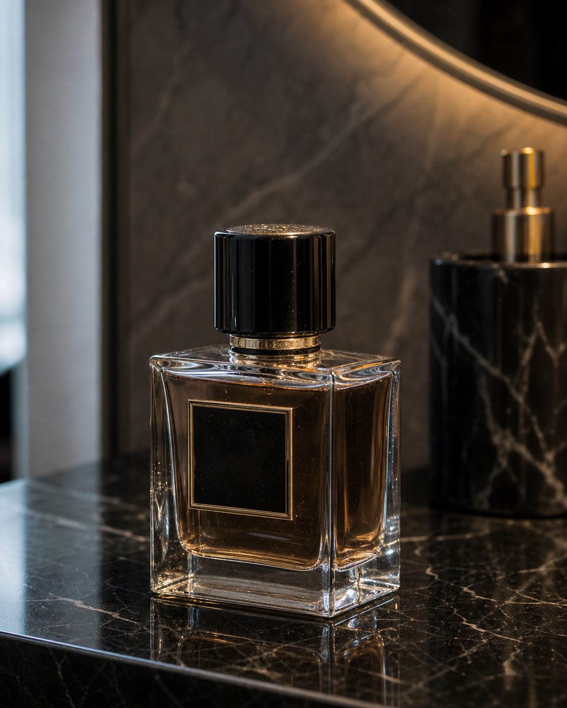 Perfume bottle realistic photo example
