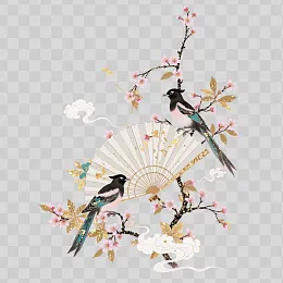 七夕喜鹊元素