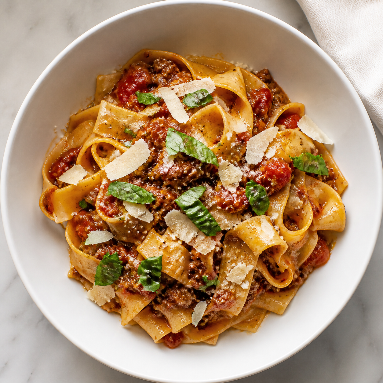 Homemade pasta realistic photo example