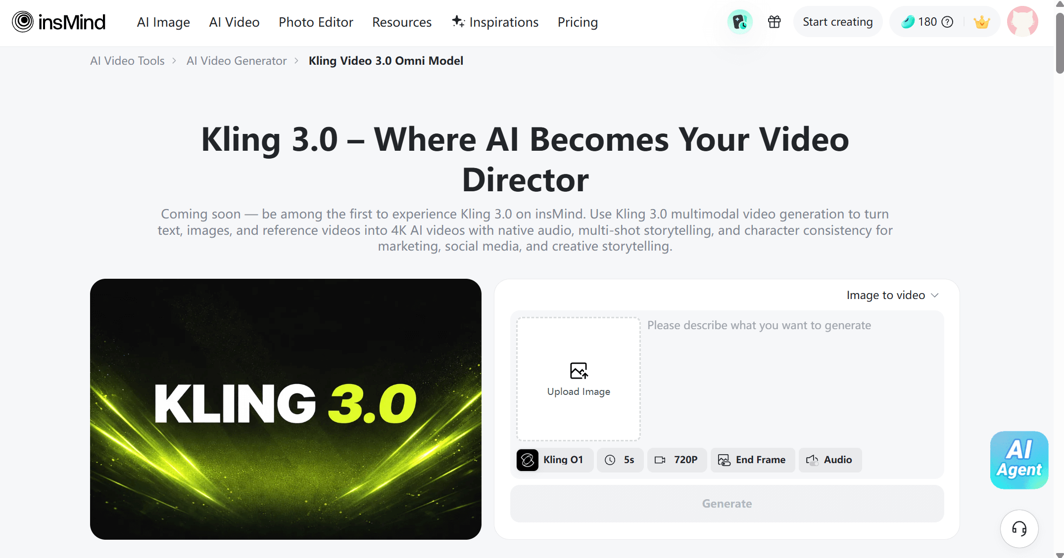 insMind's Kling AI Video Generator