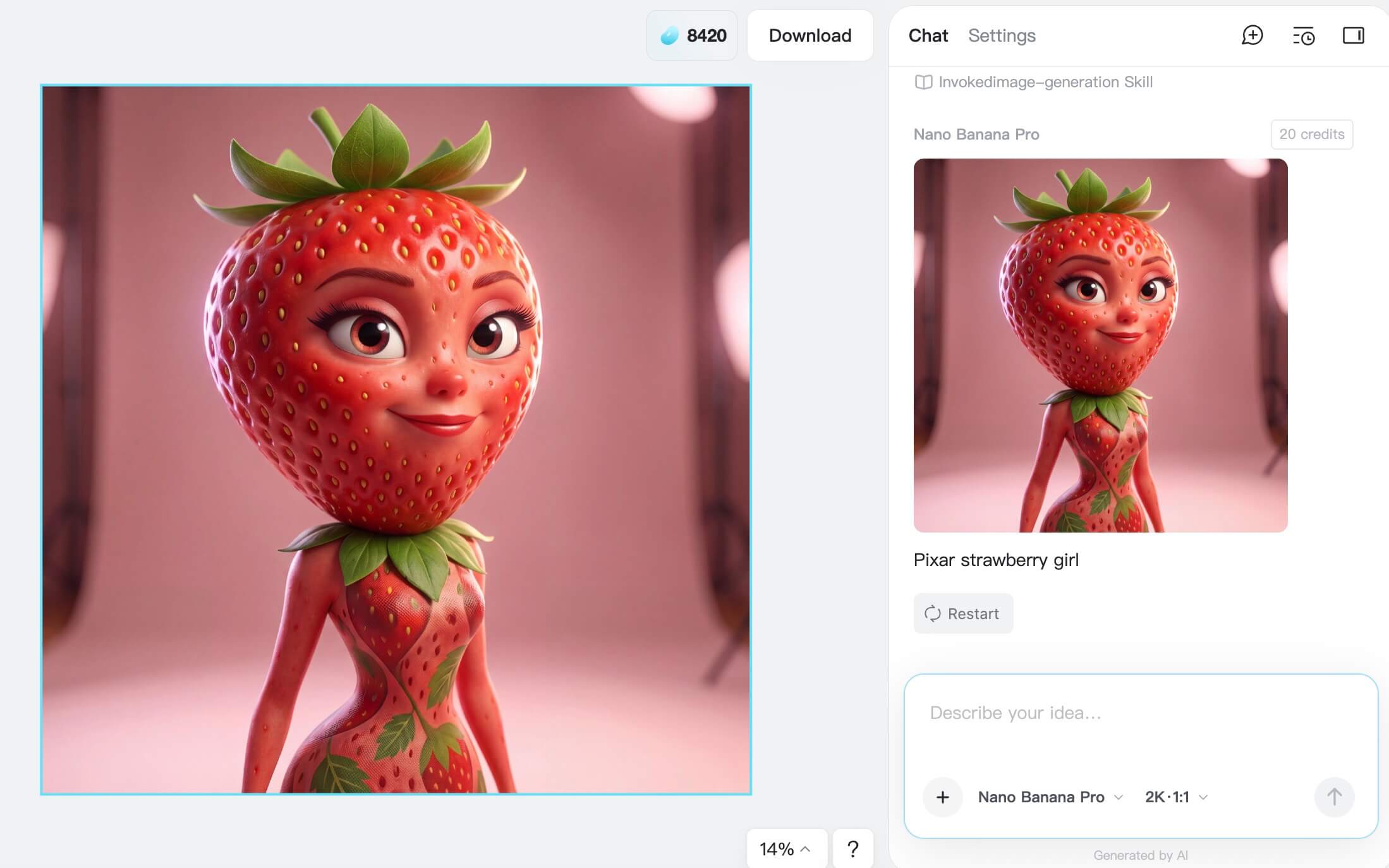 Generate an AI fruit image Generate an AI fruit image