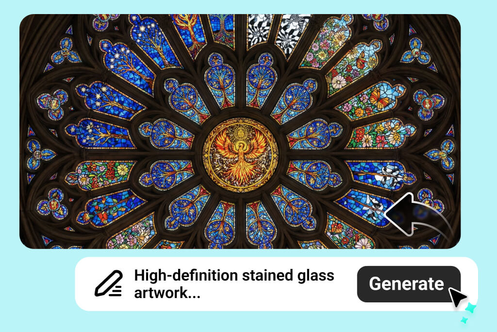Instant Text to Stained Glass Art with AI
