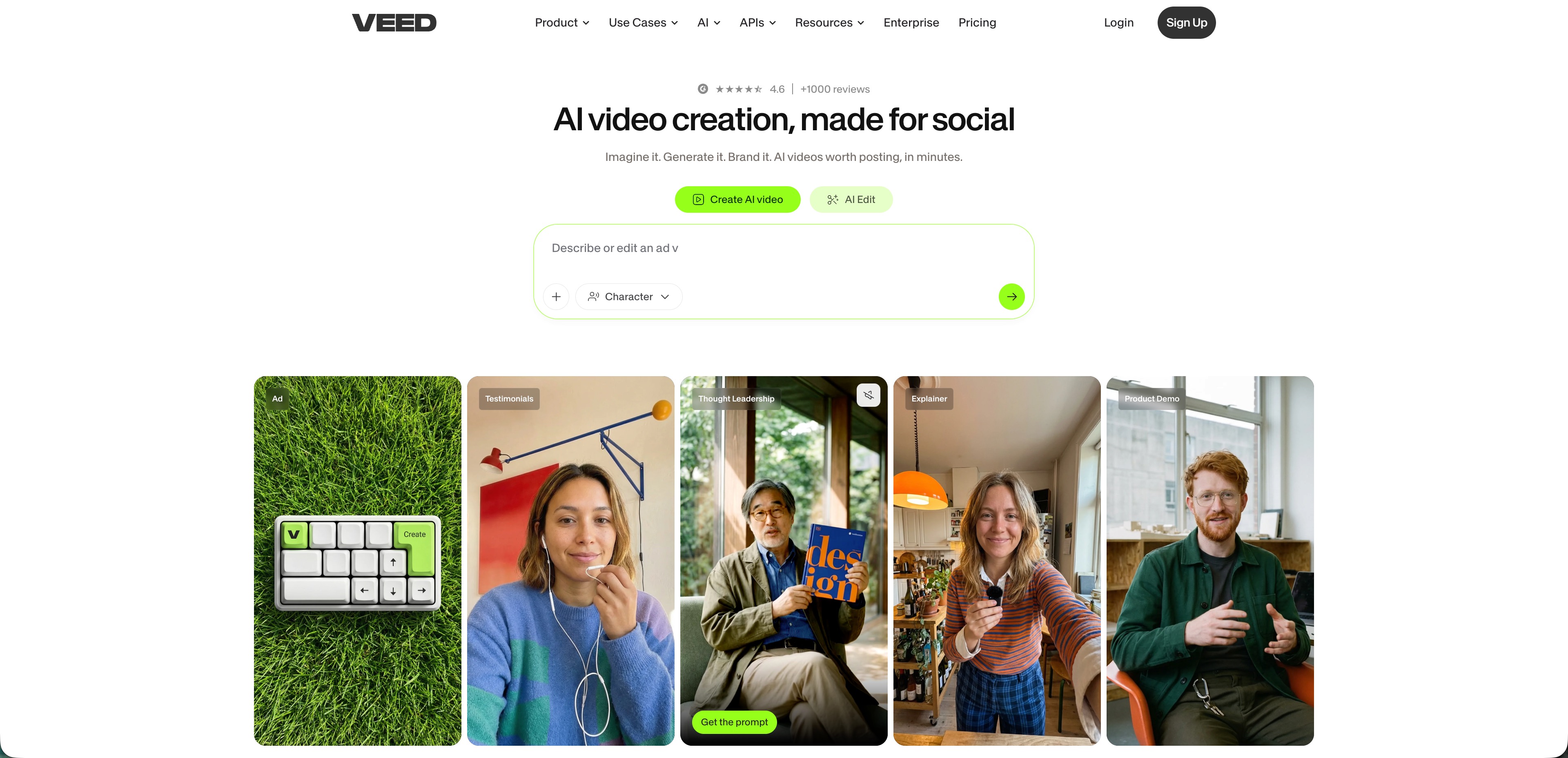 VEED official website interface screenshot