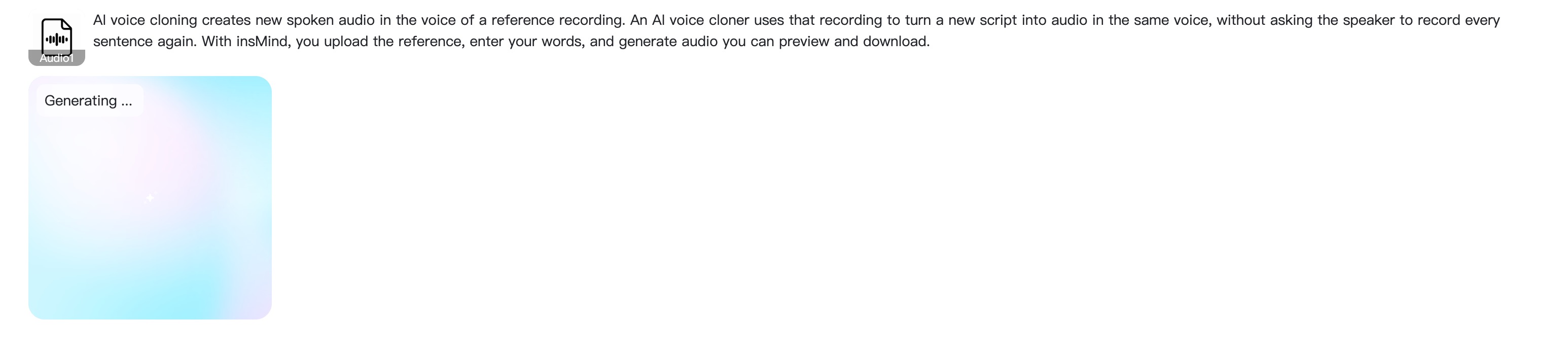 Generate the cloned voice audio