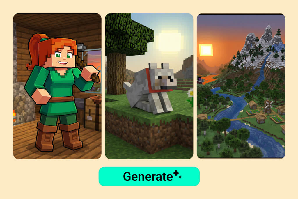 AI Minecraft Image Generator – Create Minecraft Pixel Art from Text