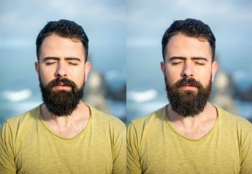 natural beard texture prompt