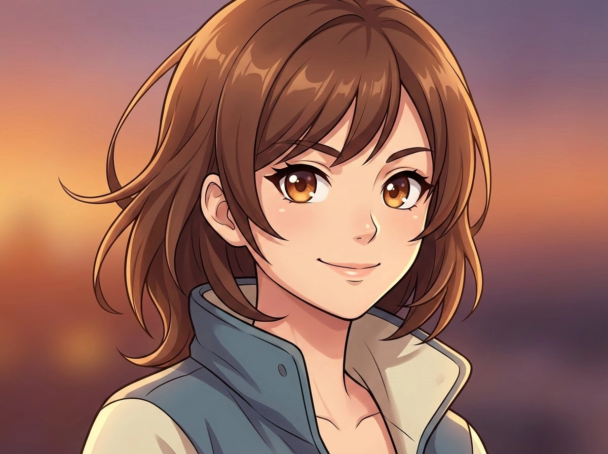 An example of anime-style discord avatar generated by insMind